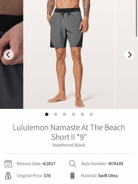 Lululemon Namaste At The Beach Short II *9" size large
